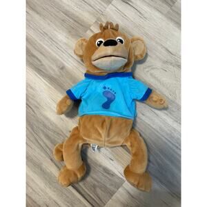 Rare Baby Einstein Davinci Monkey Singing Talking Puppet Stuffed Plush Working